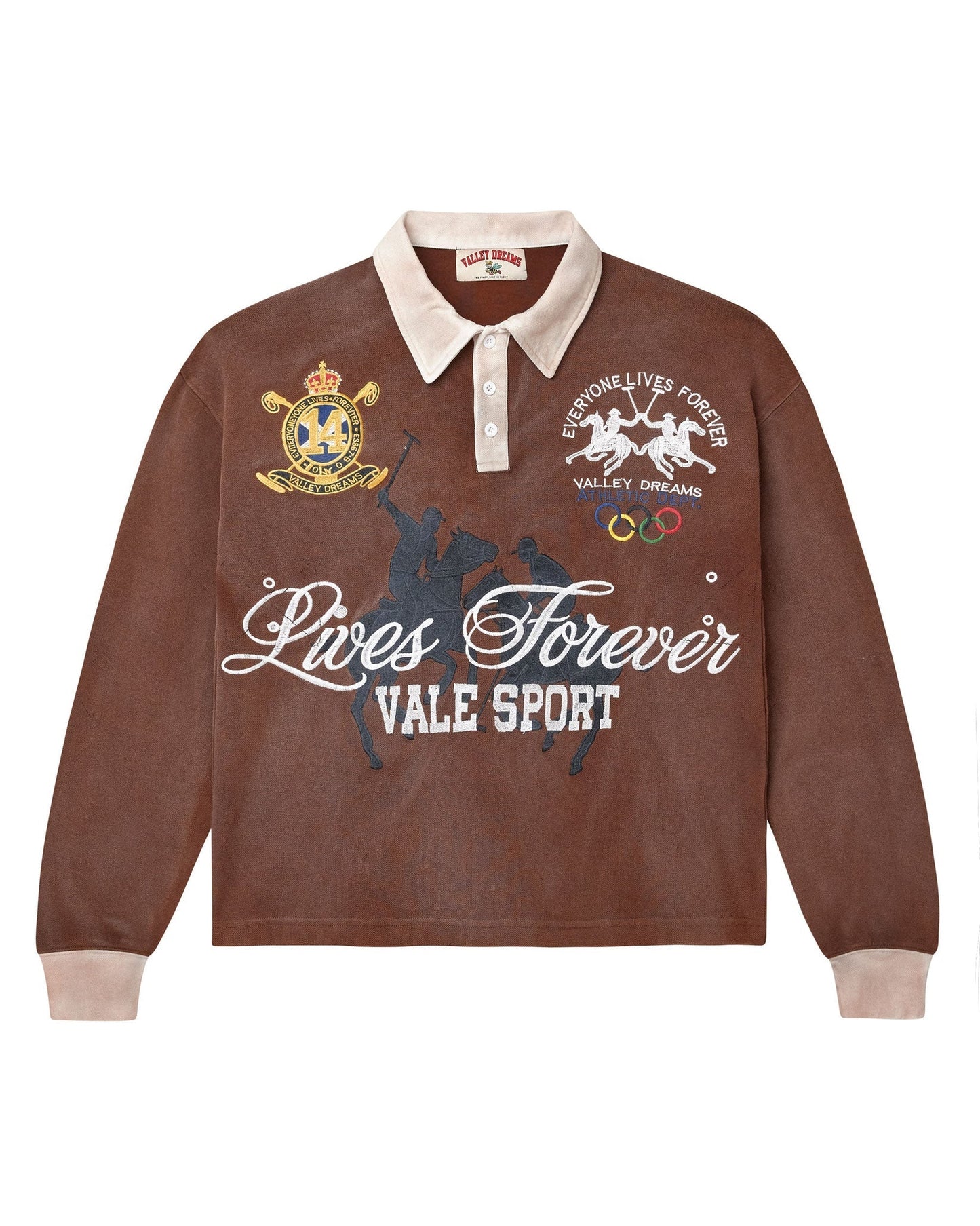 Vale Forever Vanderbilt Rugby Long Sleeve Brown