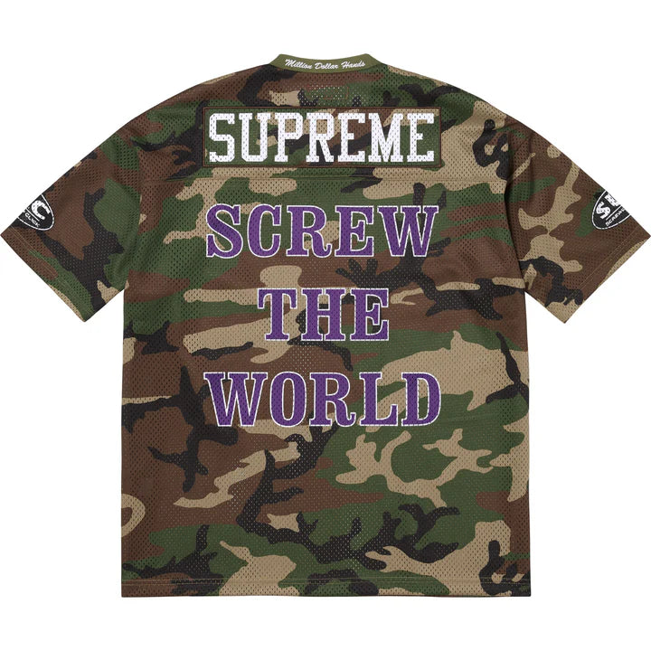 Supreme DJ Screw Football Jersey Woodland Camo