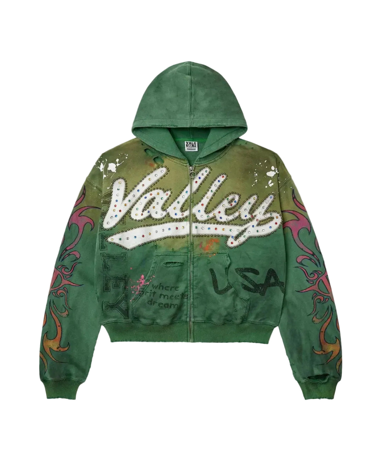 Vale Forever Inferno Zip Up Green