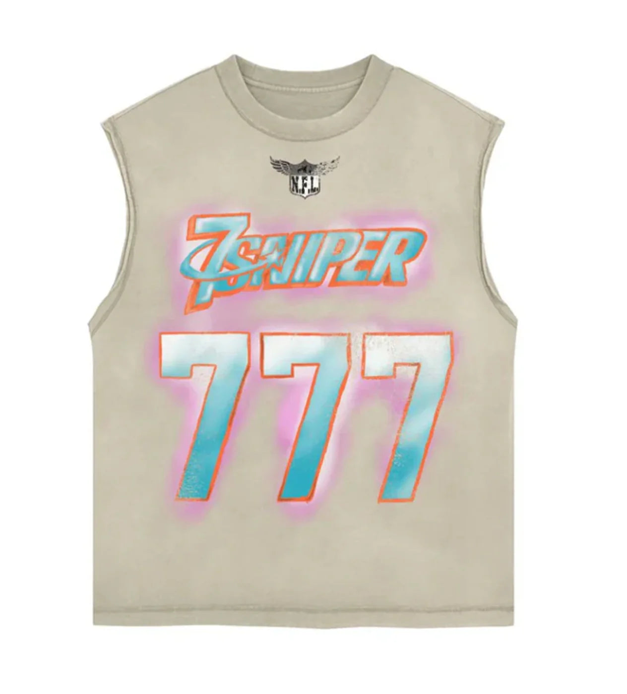 Triple Seven NFL Sleeveless Tee Cream