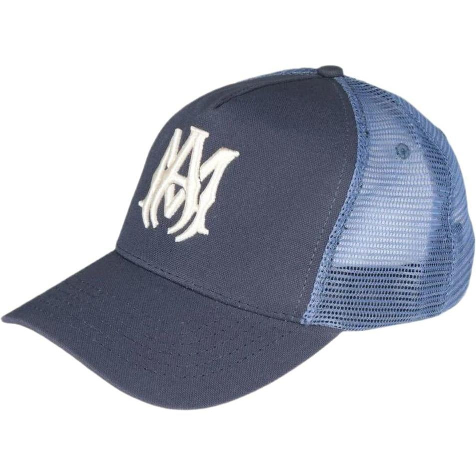 AMIRI MA Trucker Hat Navy Blue White