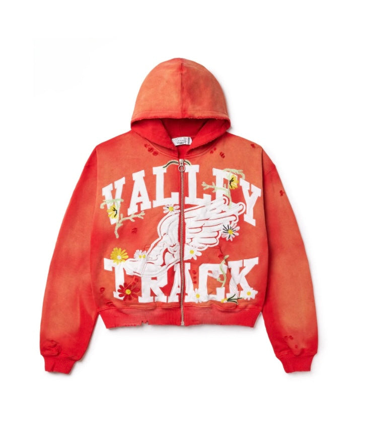Vale Forever Garden Zip Up Hoodie ‘Red’