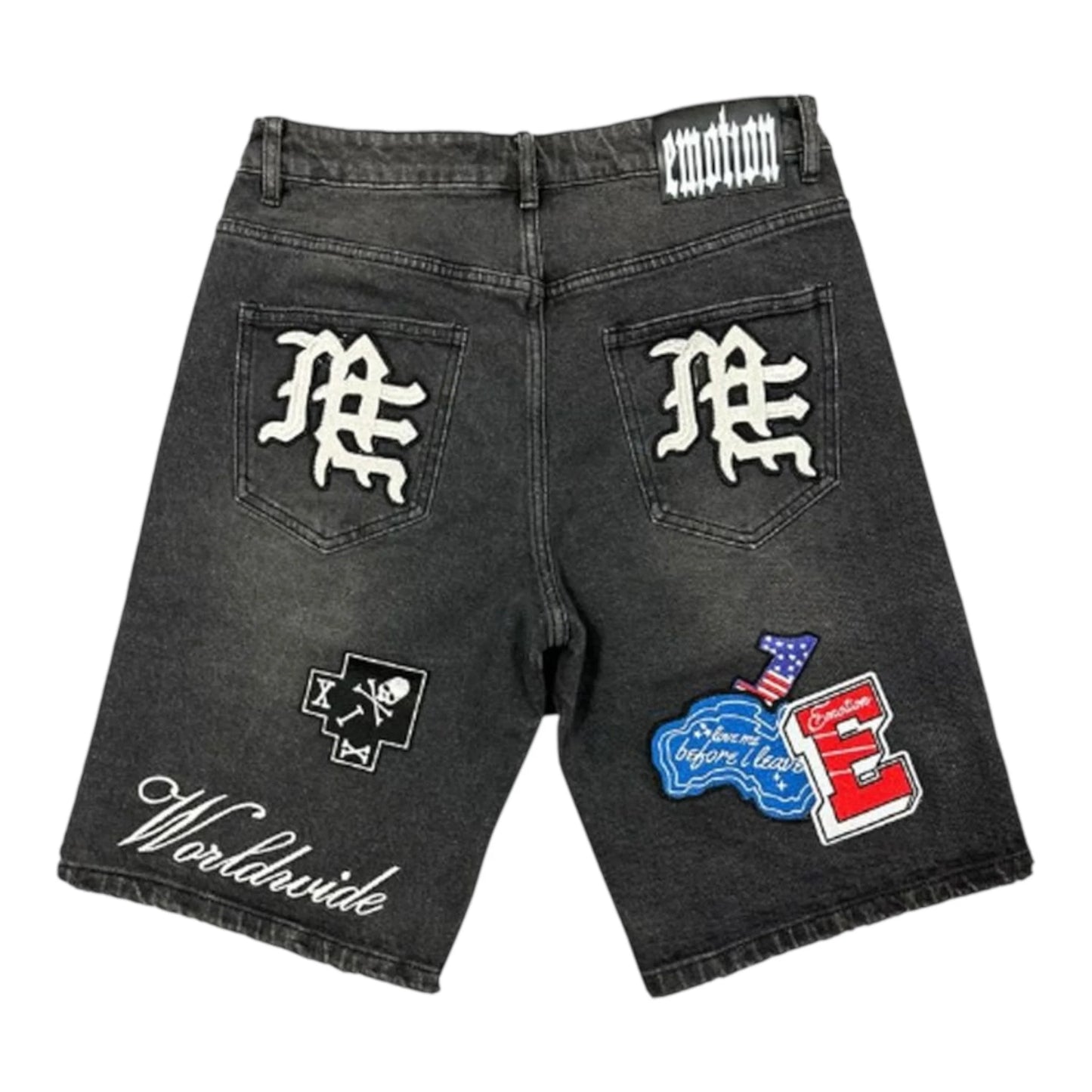Mixed Emotion Danger Patch Shorts