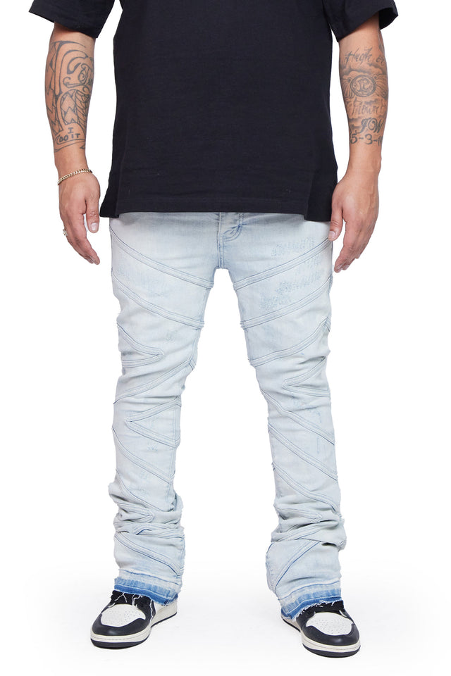 Valabasas Light Blue Stacked Flare Jeans “Cassius”