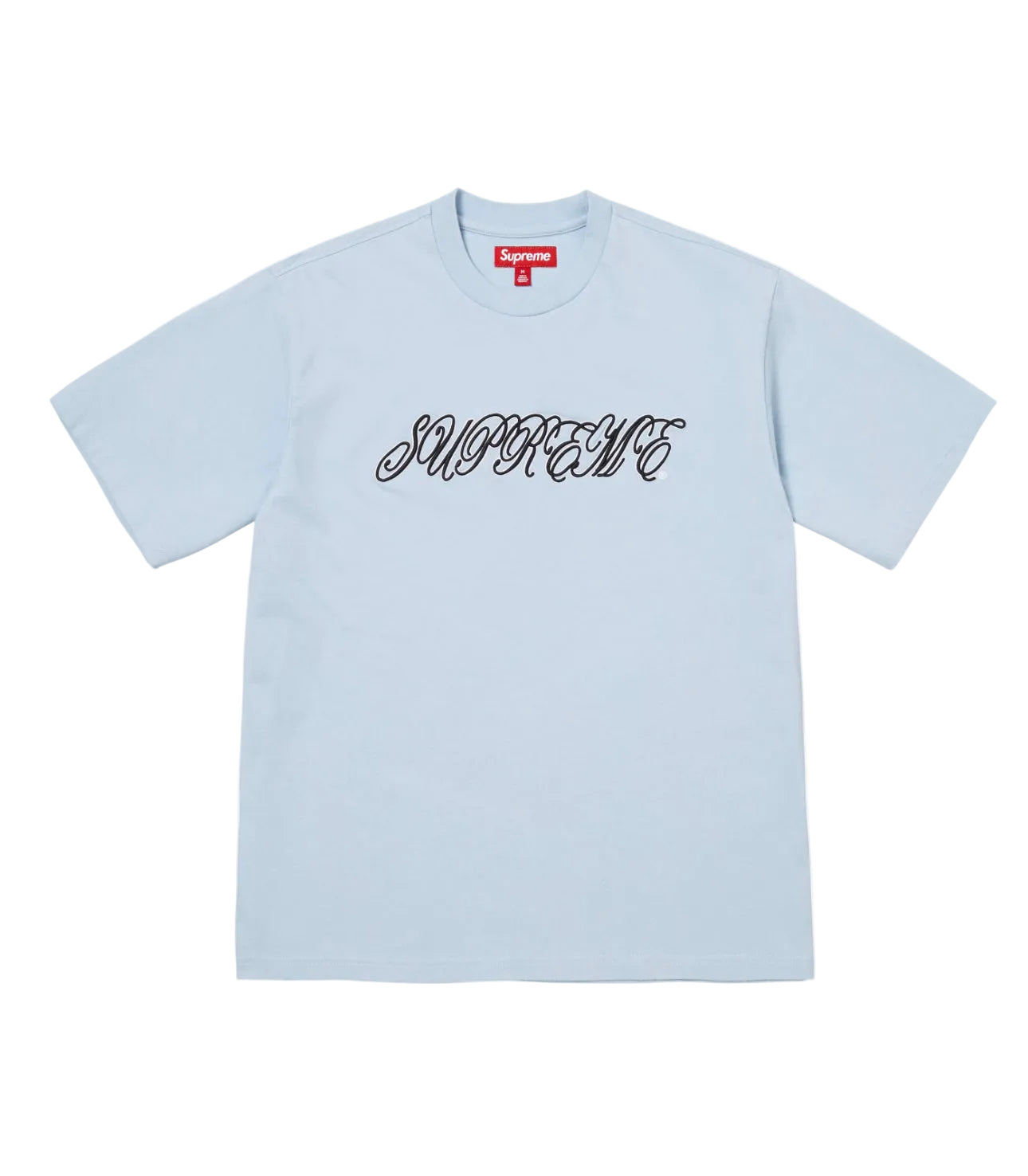 Supreme Raised Script S/S Top Light Blue