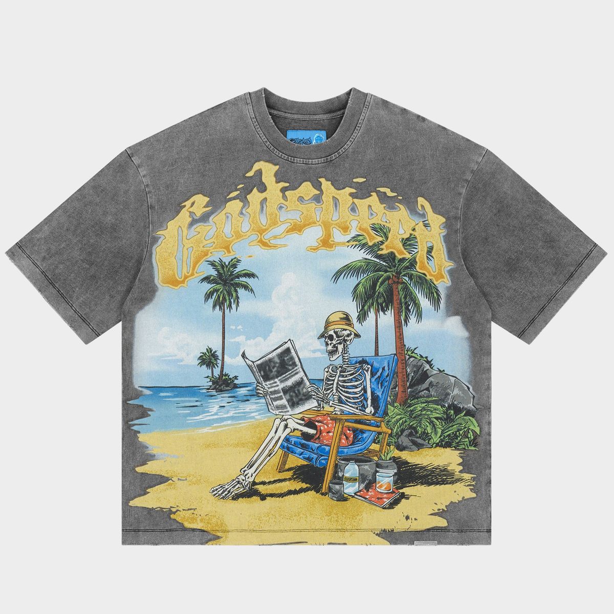 Godspeed Skelton Beach II Tee Grey Wash
