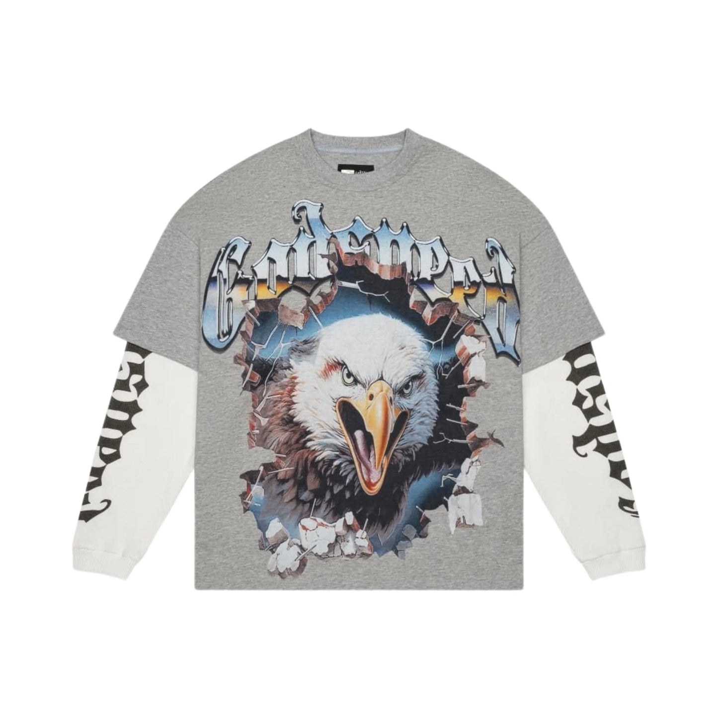 Godspeed Spirt Animal Layered T-Shirt Grey