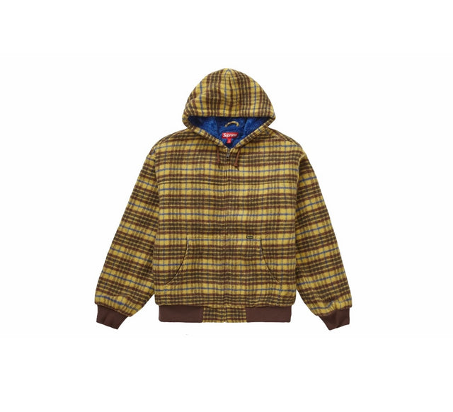 Supreme Plaid Wool Hooded Work Jacket ‘Brown’