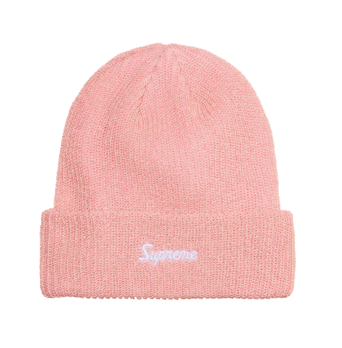 Supreme Loose Gauge Beanie Pink Reflective