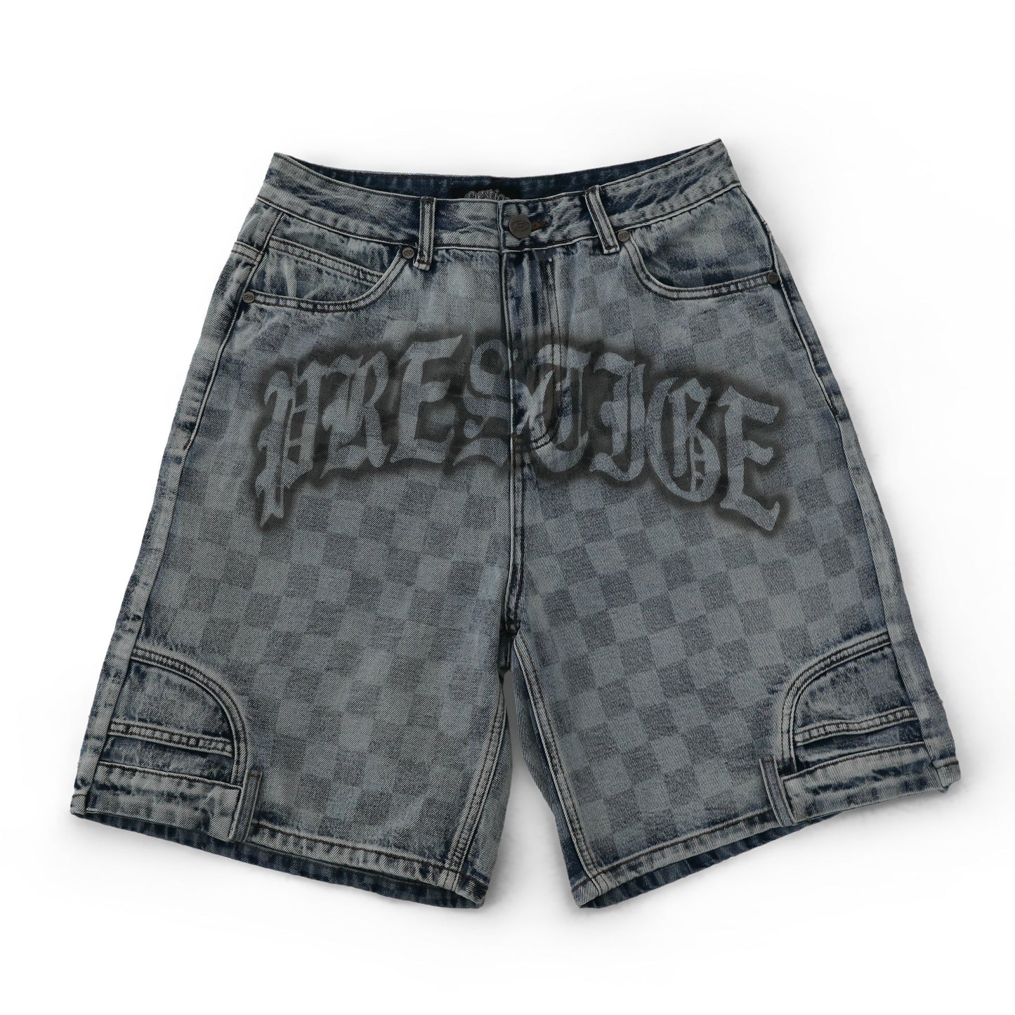 Prestige Collection Checkboard Denim Jorts