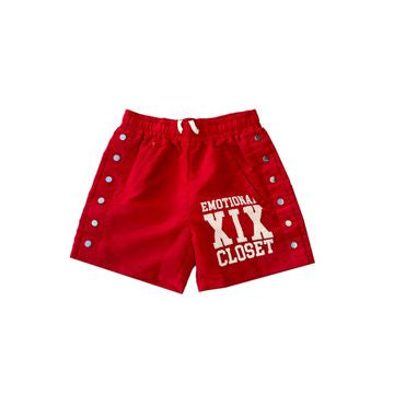 Mixed Emotions Nylon Shorts ‘Backyard’ ‘Red’