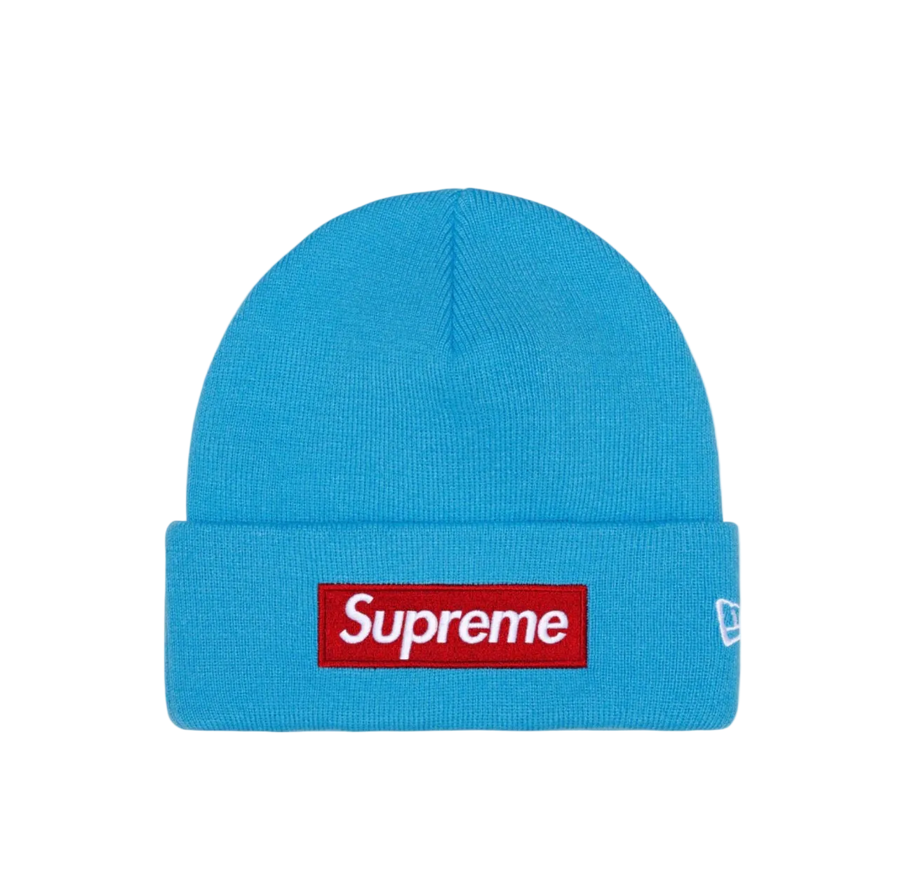 Supreme New Era Box Logo Beanie Cyan