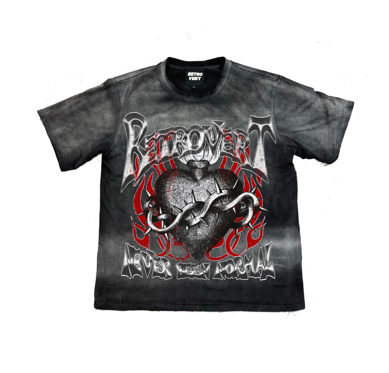 RetroVert Heart Thorn Tee - Red