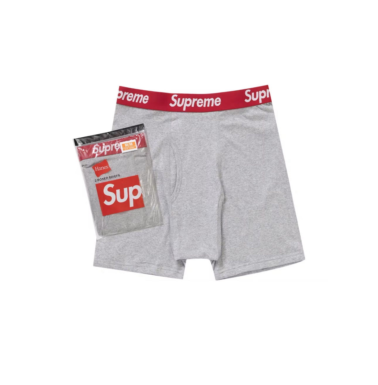 Supreme x Hanes Boxer Briefs (2 Pack) Heather Grey