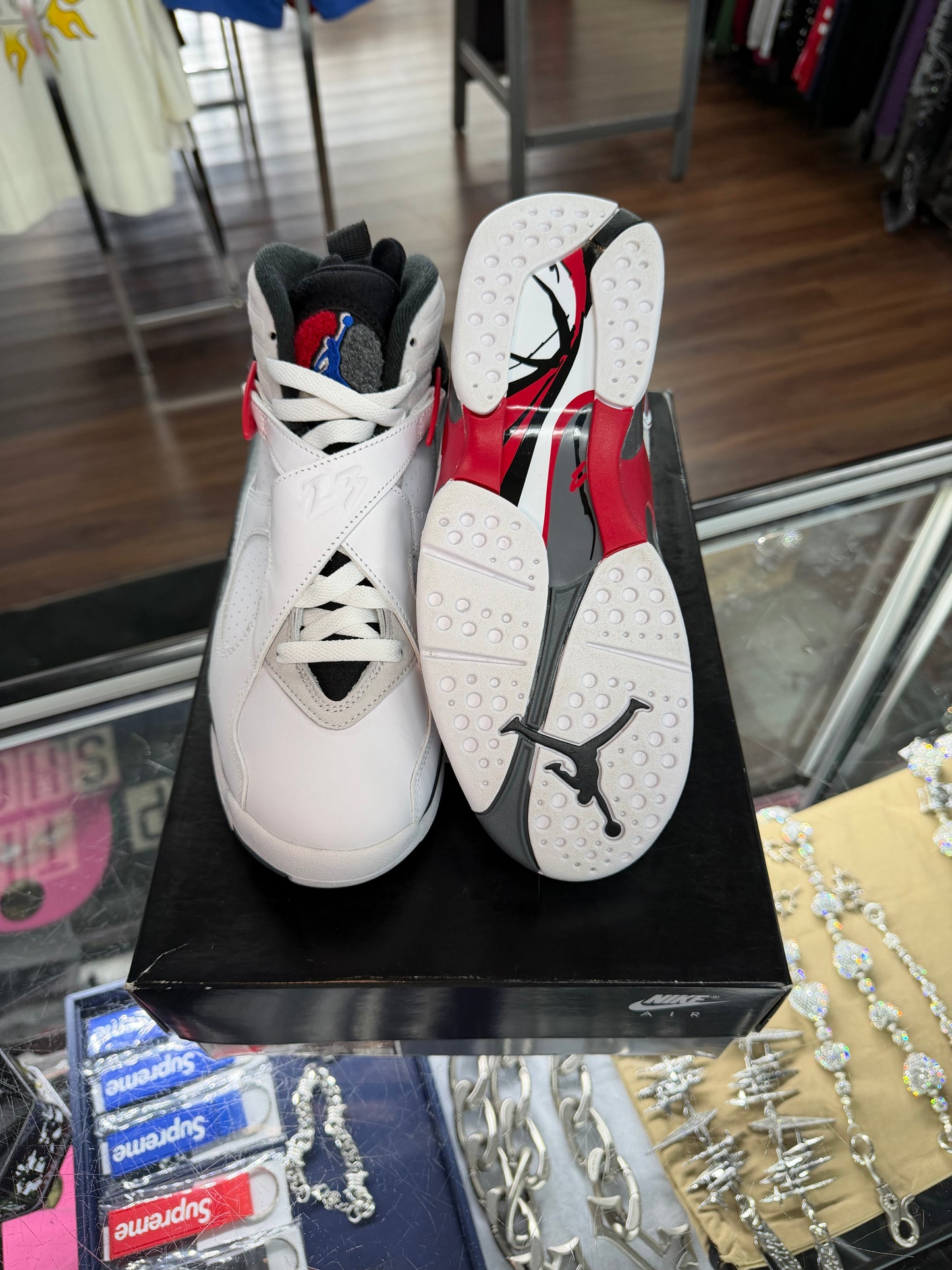 Jordan 8 White True Red (2025) (Pre Owned)