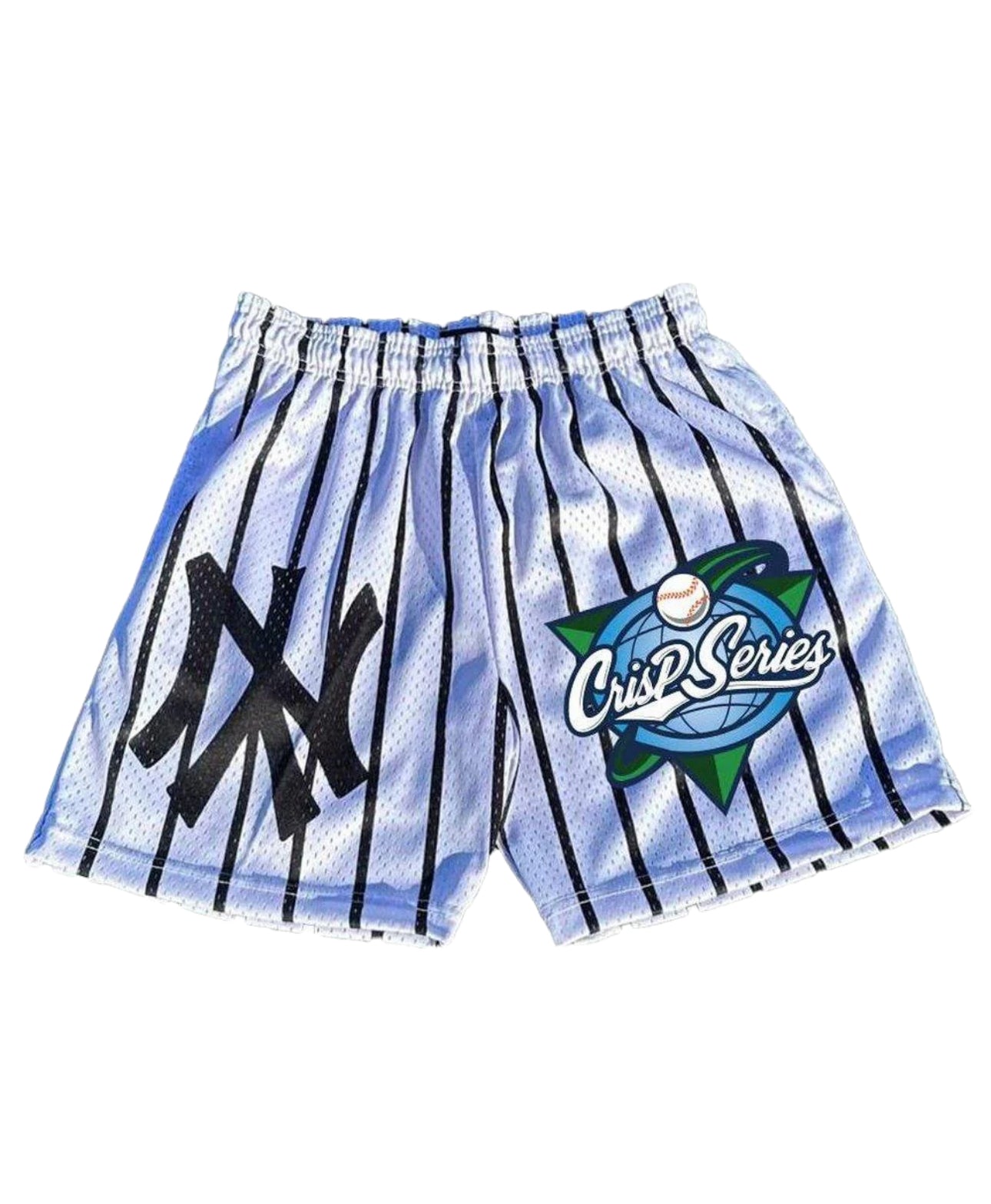 Crisp Nyc Black Pinstripe Shorts