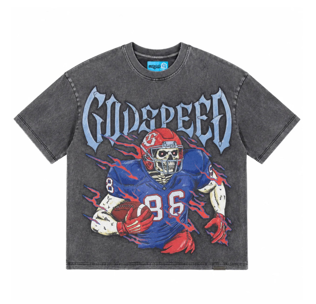Godspeed Endzone T-Shirt Grey Wash