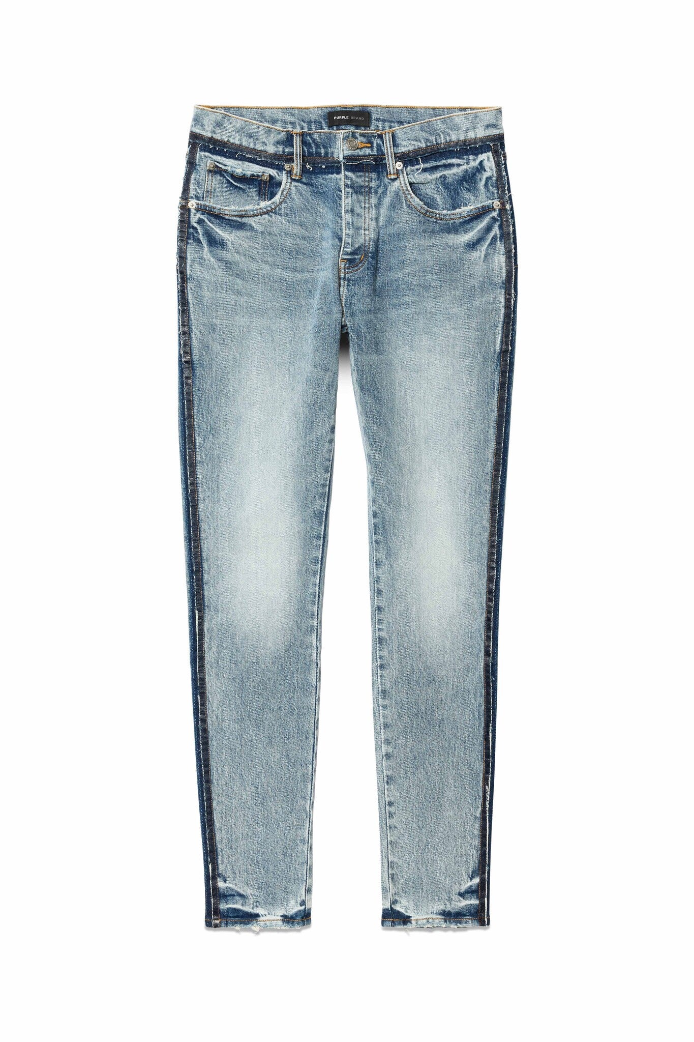 Purple Brand Shadow Seam Skinny Denim Pant Mid Indigo