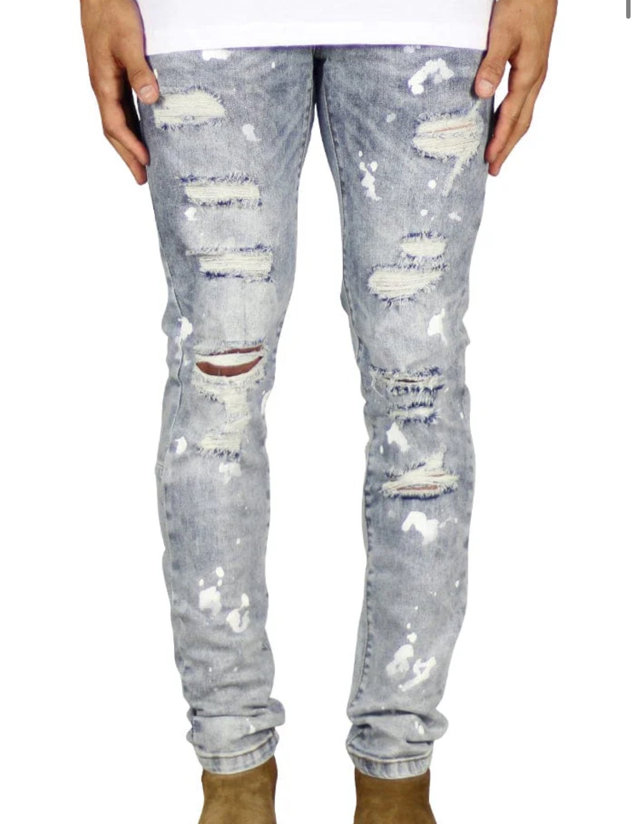 Hyper Denim LT. Blue Splatter Jeans