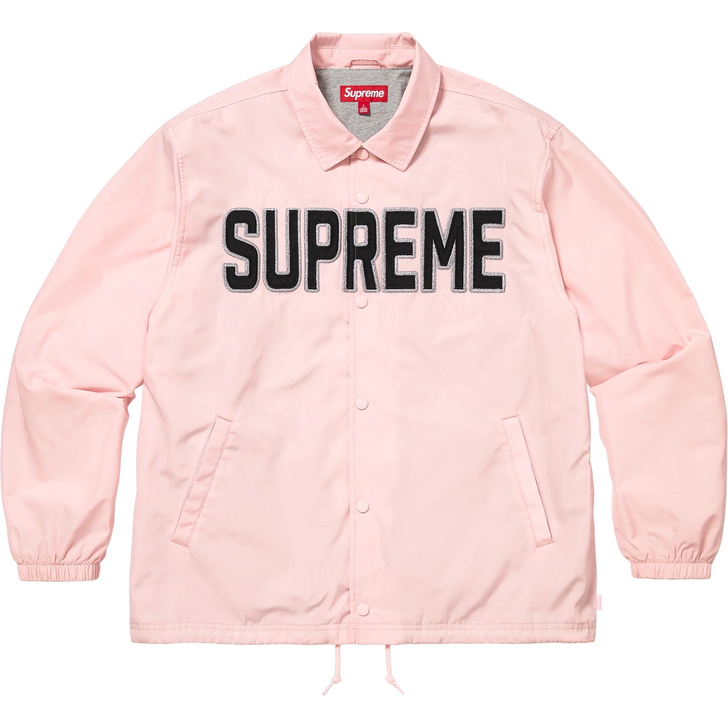 Supreme Spellout Coaches Jacket Pink