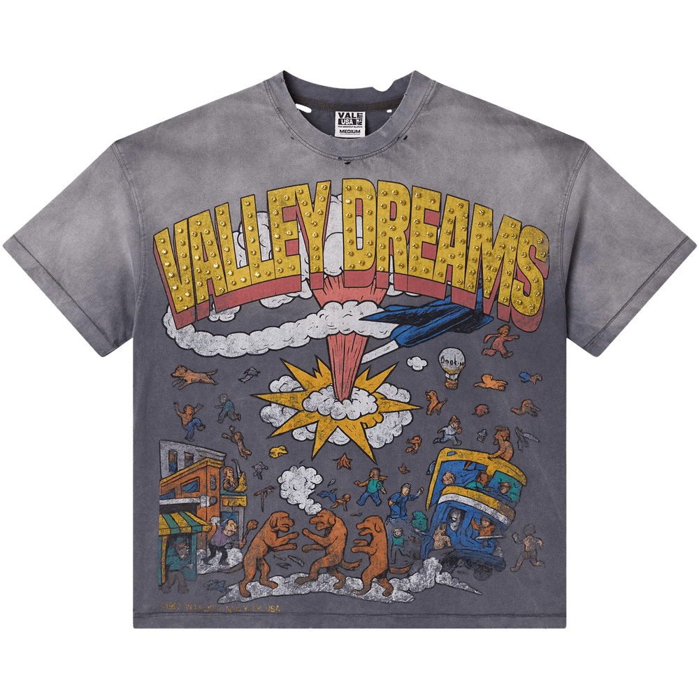 Vale Forever Faded Chaos Bling Tee Grey