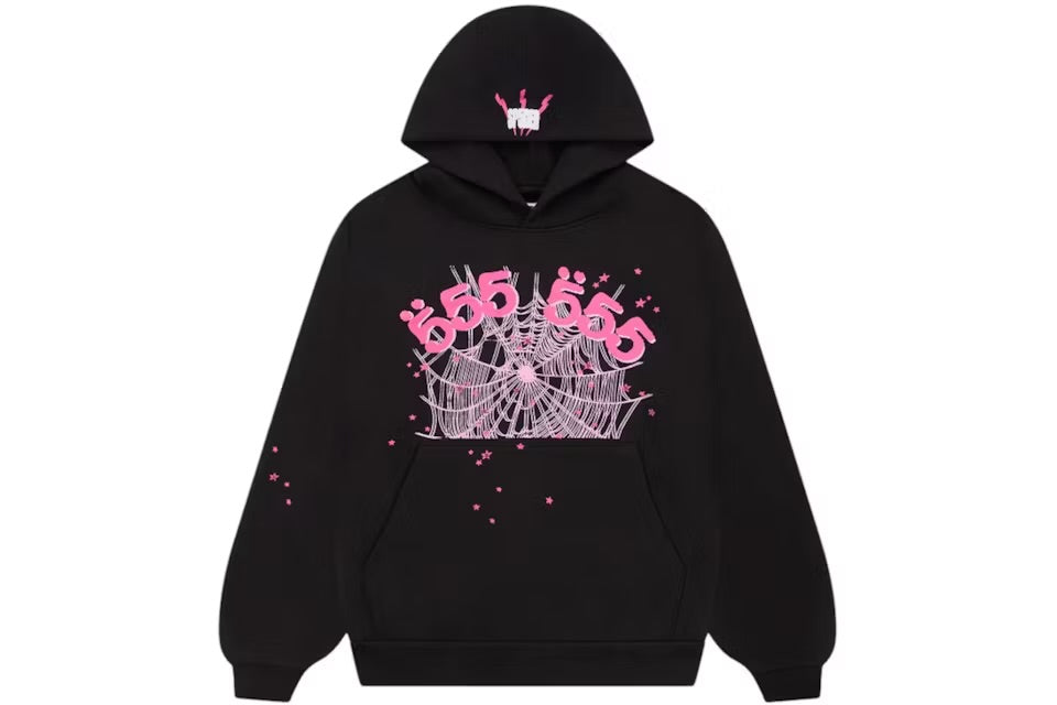 Sp5der Black Angel Number Hoodie