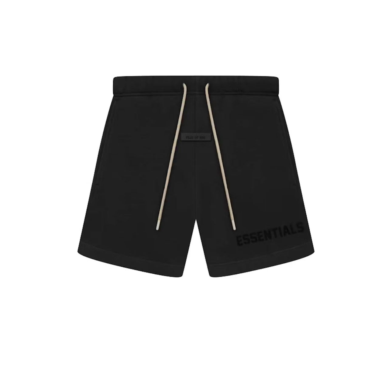 FOG Essentials Cream Drawstring Sweatshort Jet Black