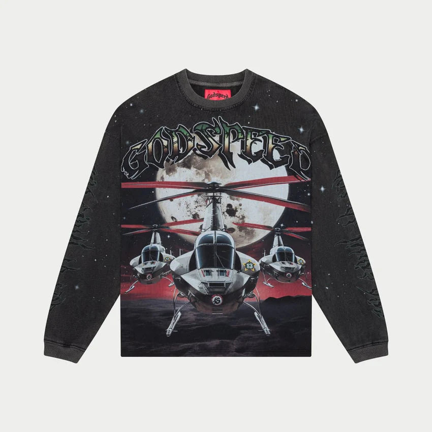 Godspeed Air Strike LS Tee (Grey Wash)