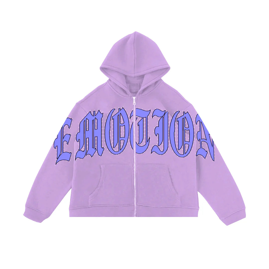 Mixed Emotions Signature Rhinestone Hoodie ‘Purple’