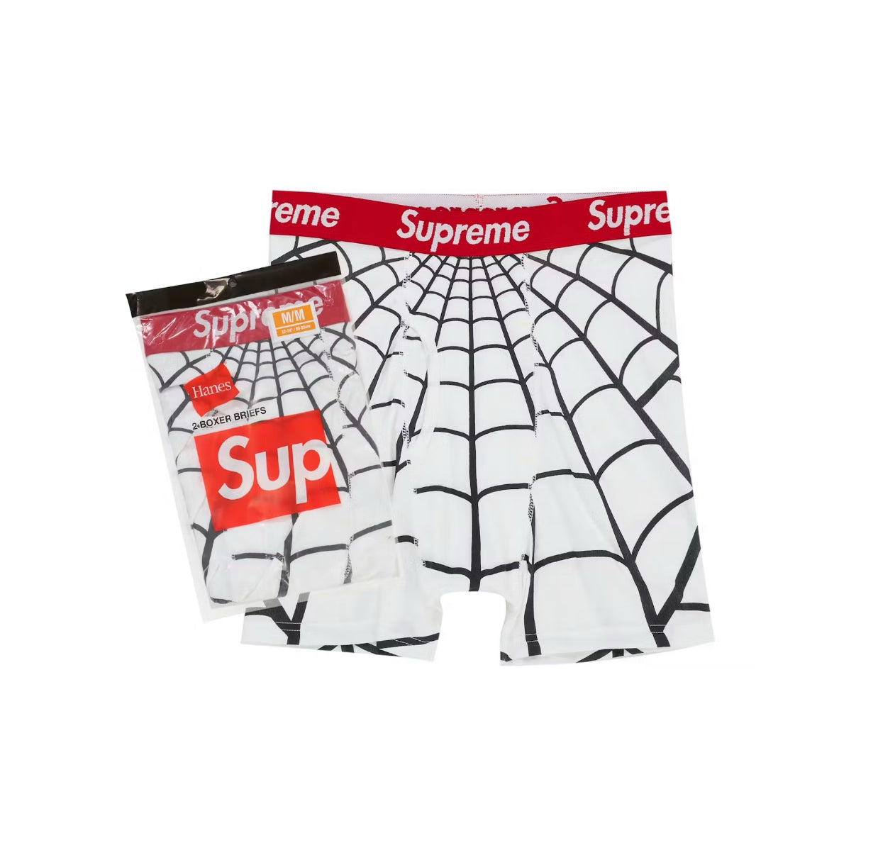 Supreme x Hanes Spider-Man Boxer Briefs White (2 Pack)