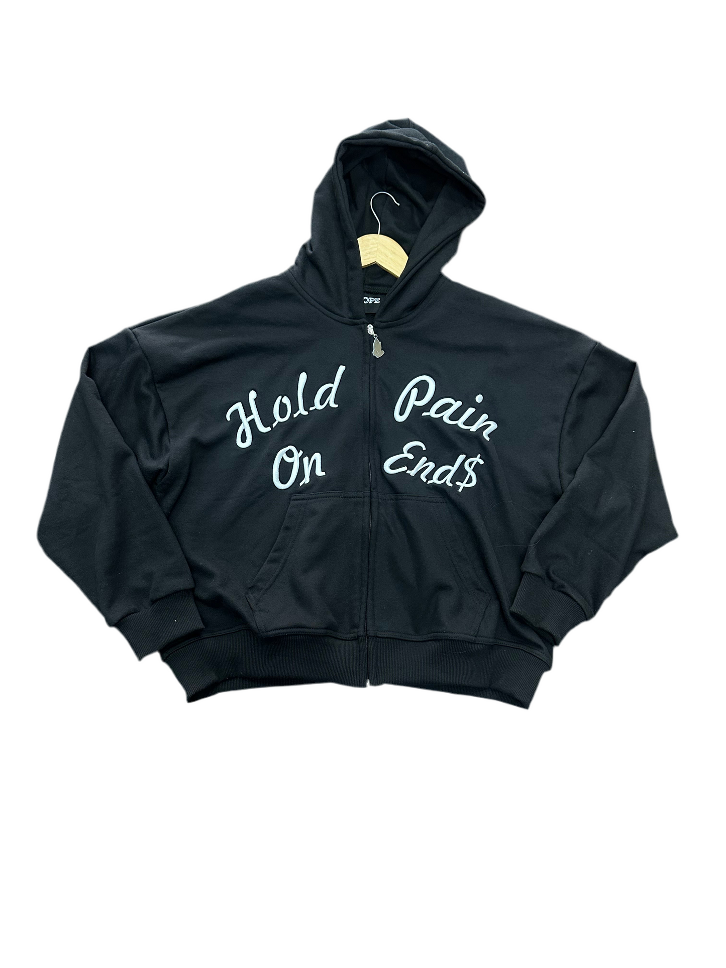 Hope Black Statement Zip Up