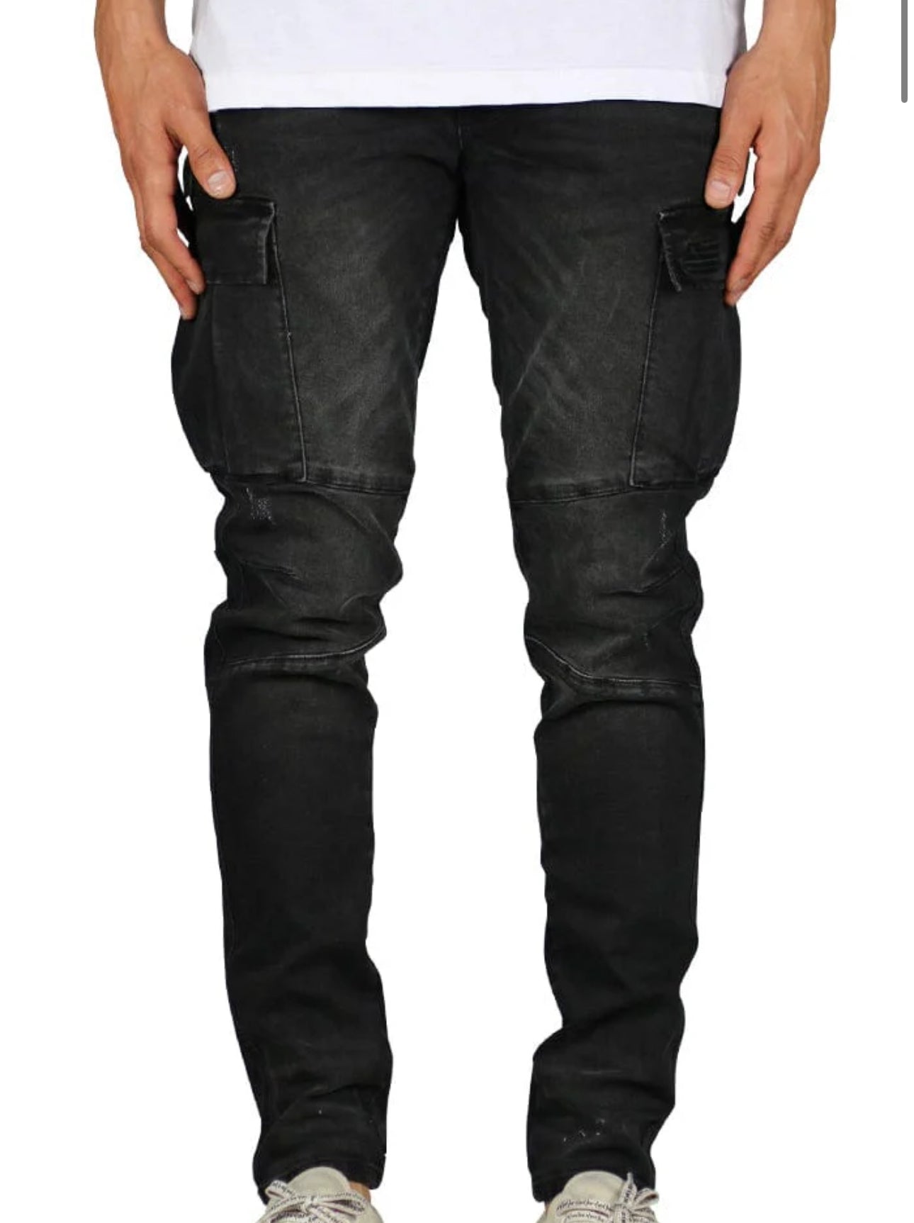 Hyper Denim Black Cargo Jeans