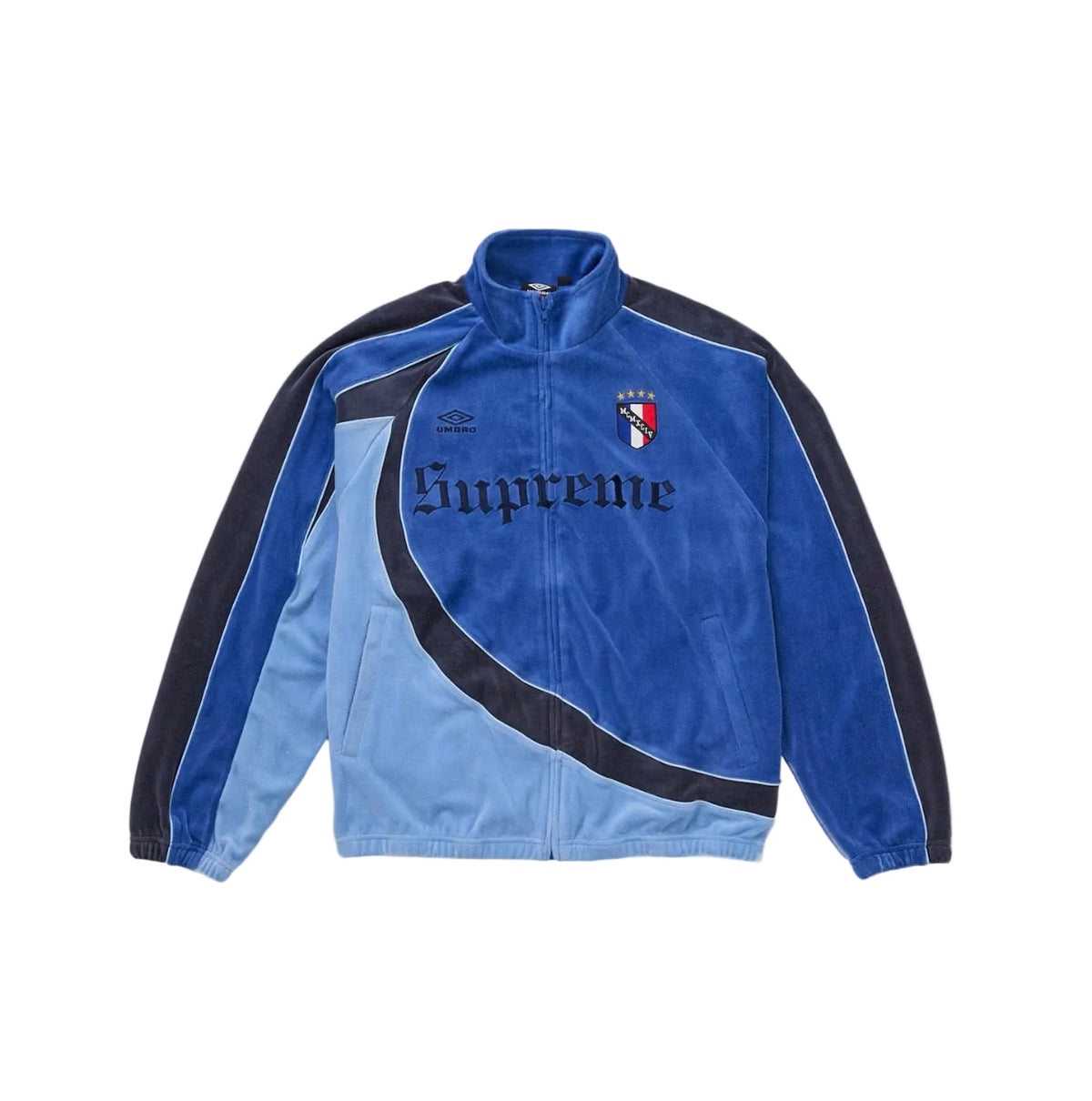 Supreme Umbro Velour Track Jacket Blue