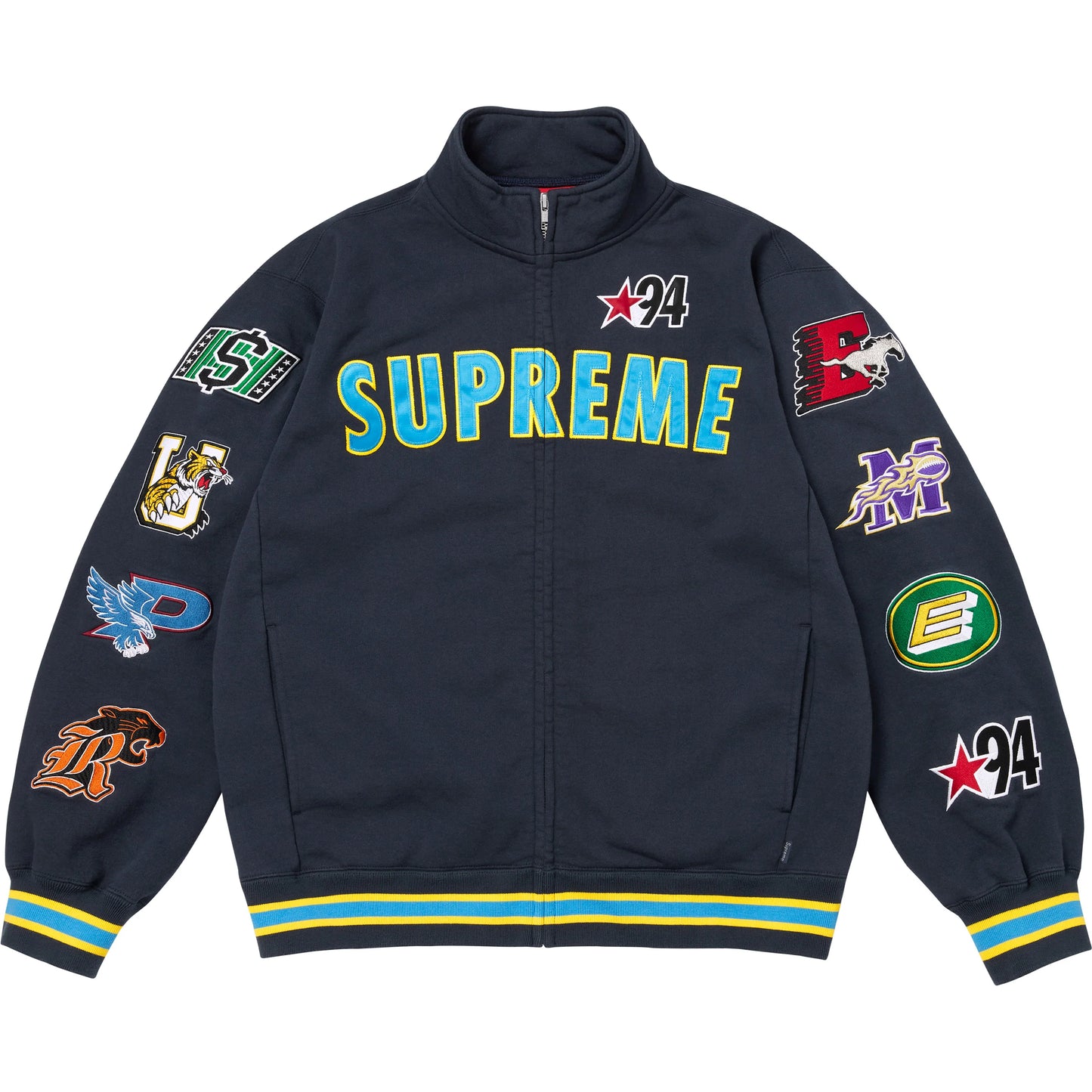 Supreme Mascot Zip Up Sweatshirt Navy