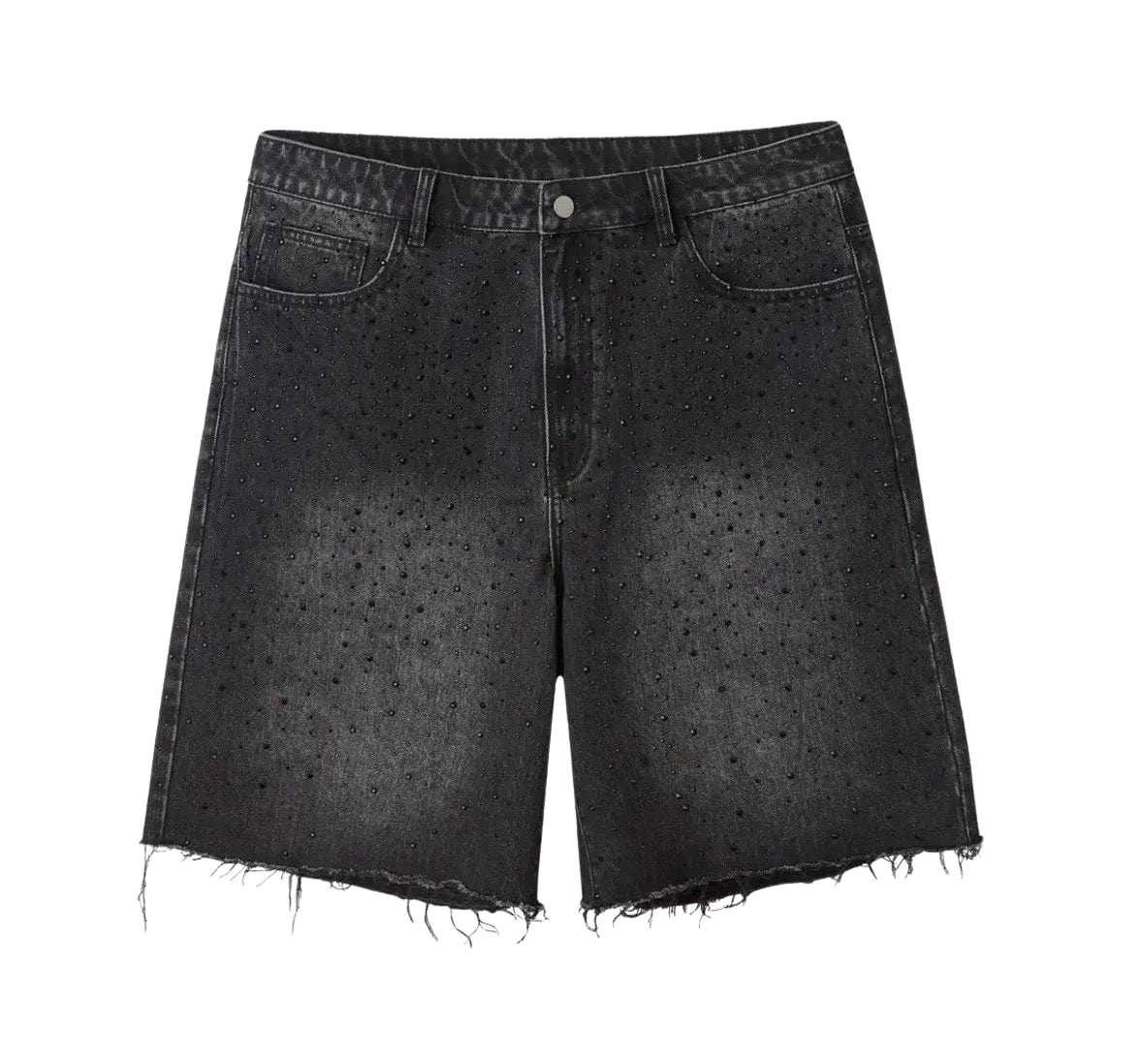 HMDD Crystal Jean Short Black