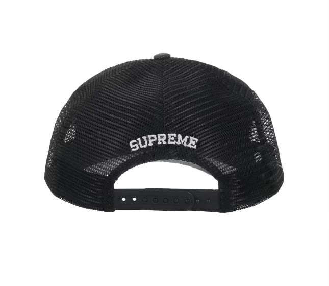 Supreme Raffia Mesh Back 5-Panel Hat Black