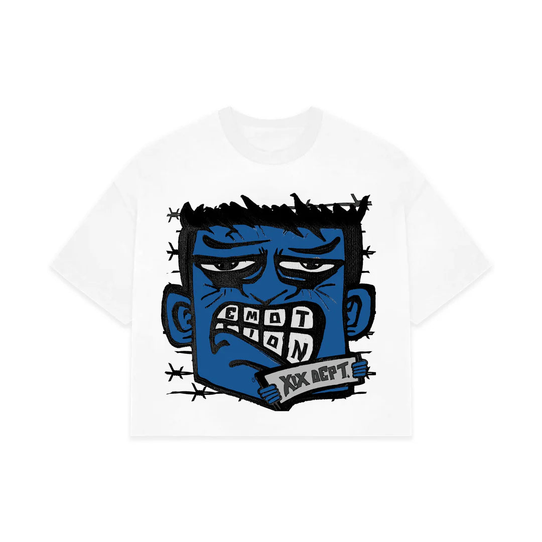 Mixed Emotions Monster Cropped Tee ‘Blue’