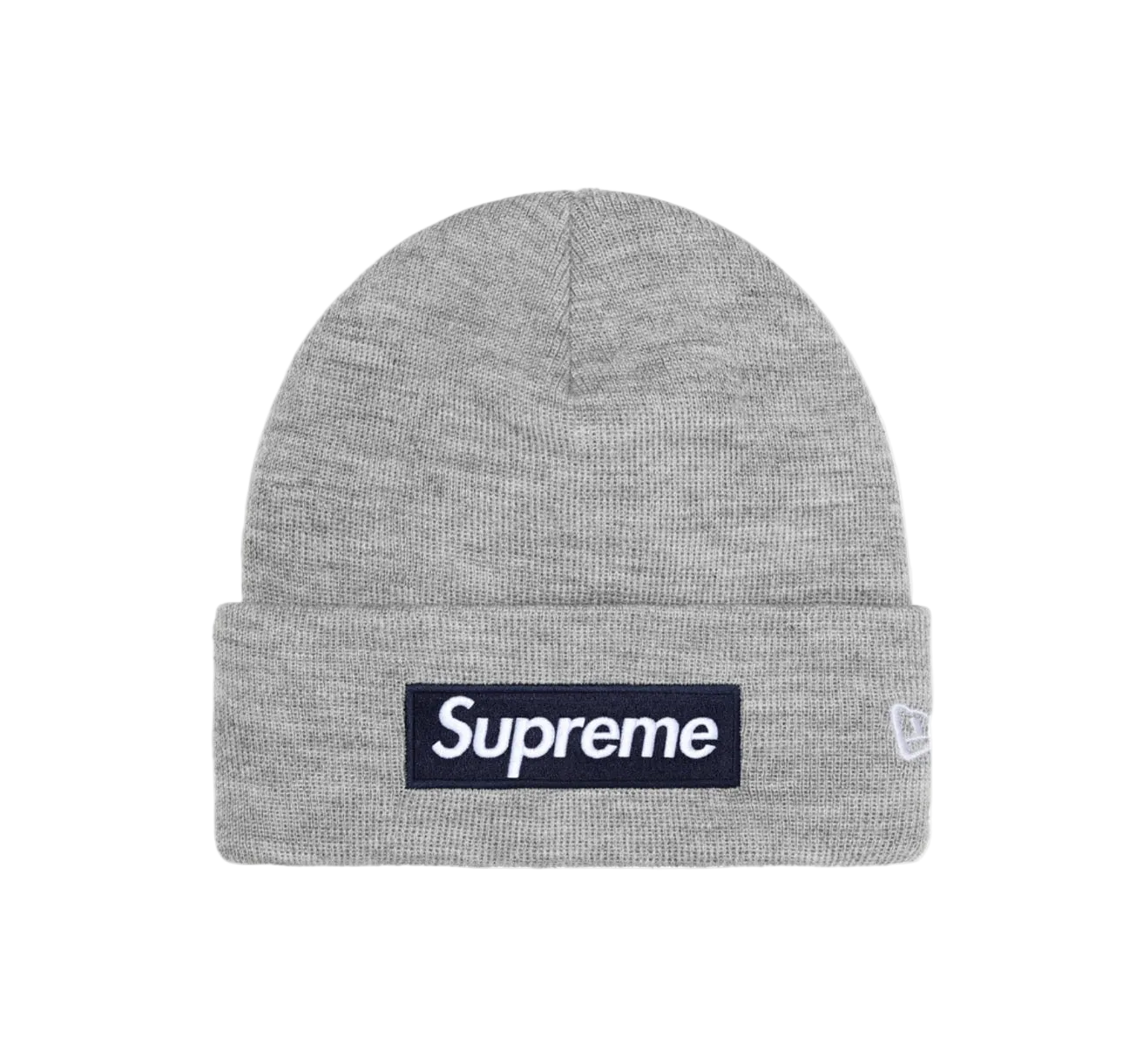 Supreme New Era Box Logo Beanie Heather Grey