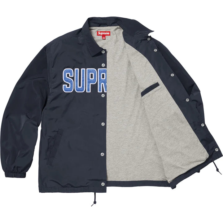 Supreme Spellout Coaches Jacket Navy