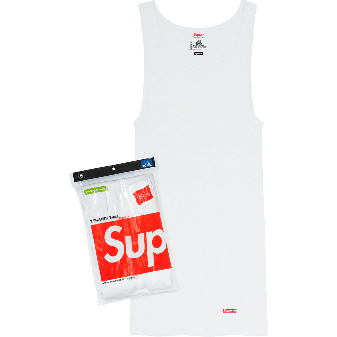 Supreme x Hanes Tagless Tank Top (3 Pack)