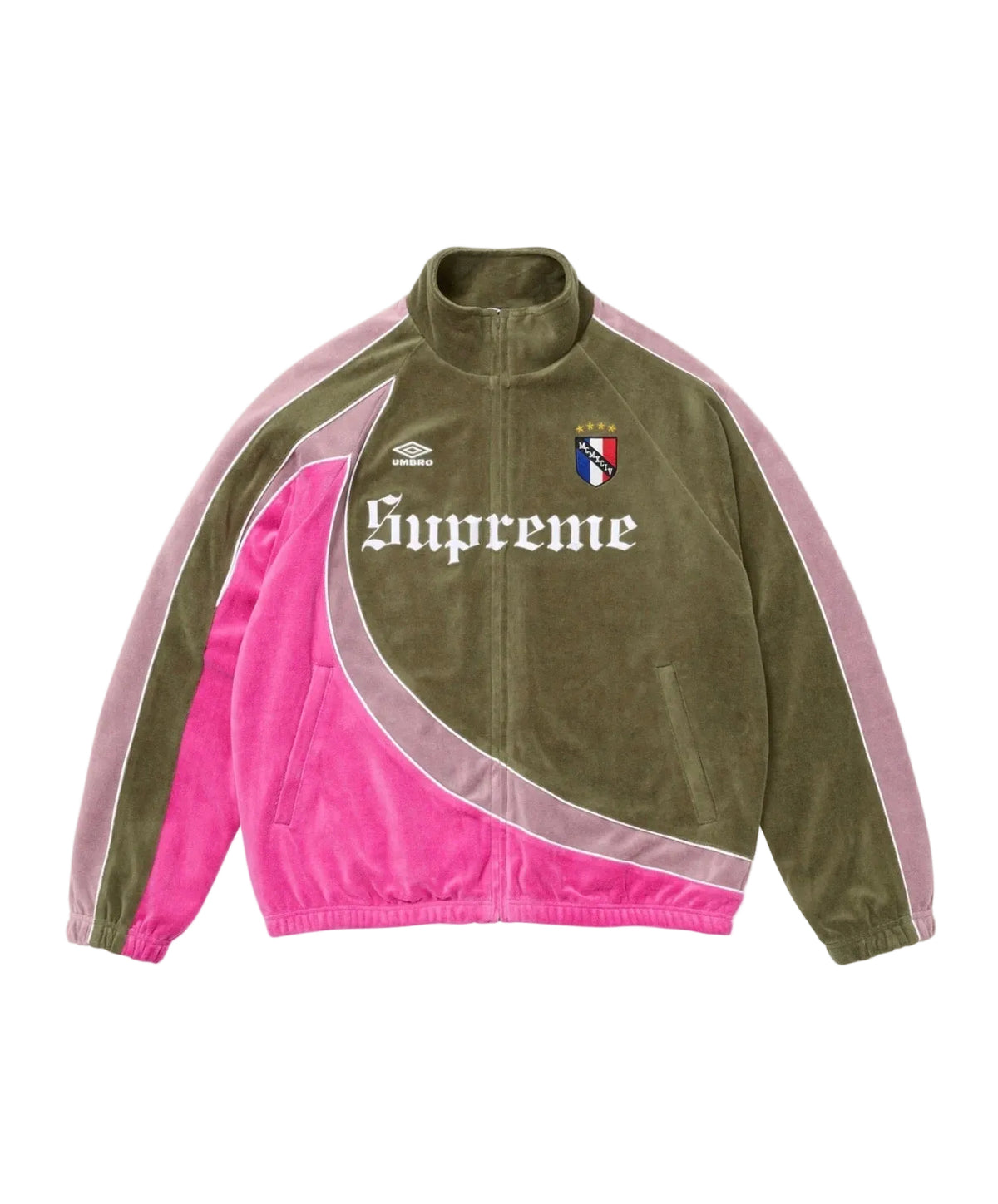 Supreme Umbro Velour Track Jacket Olive