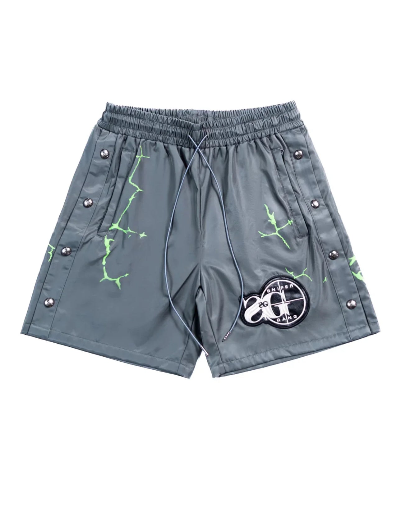 Triple Seven X Sniper Gang Nylon Short Grey