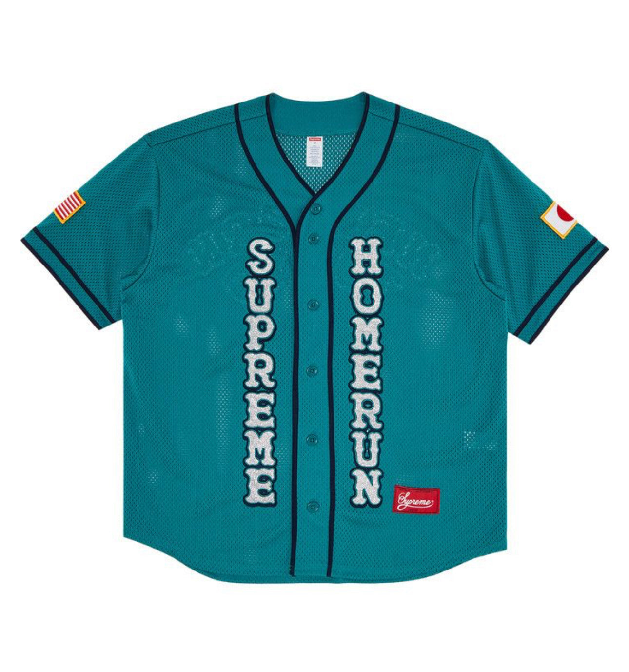 Supreme x Homerun Baseball Jersey Teal