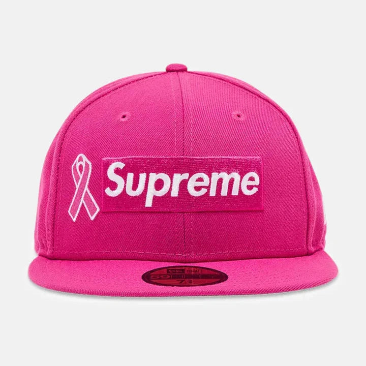 Supreme x New Era Breast Cancer Awareness Box Logo Fitted Hat