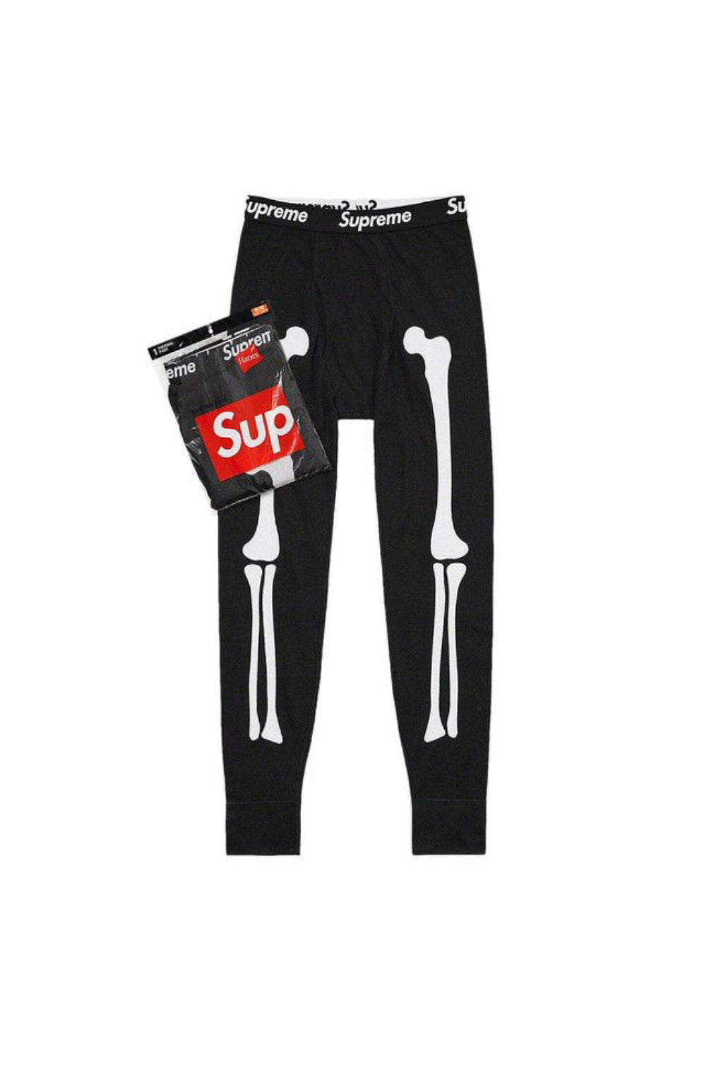Supreme x Hanes Bones Thermal
Pant (1 Pack) Black