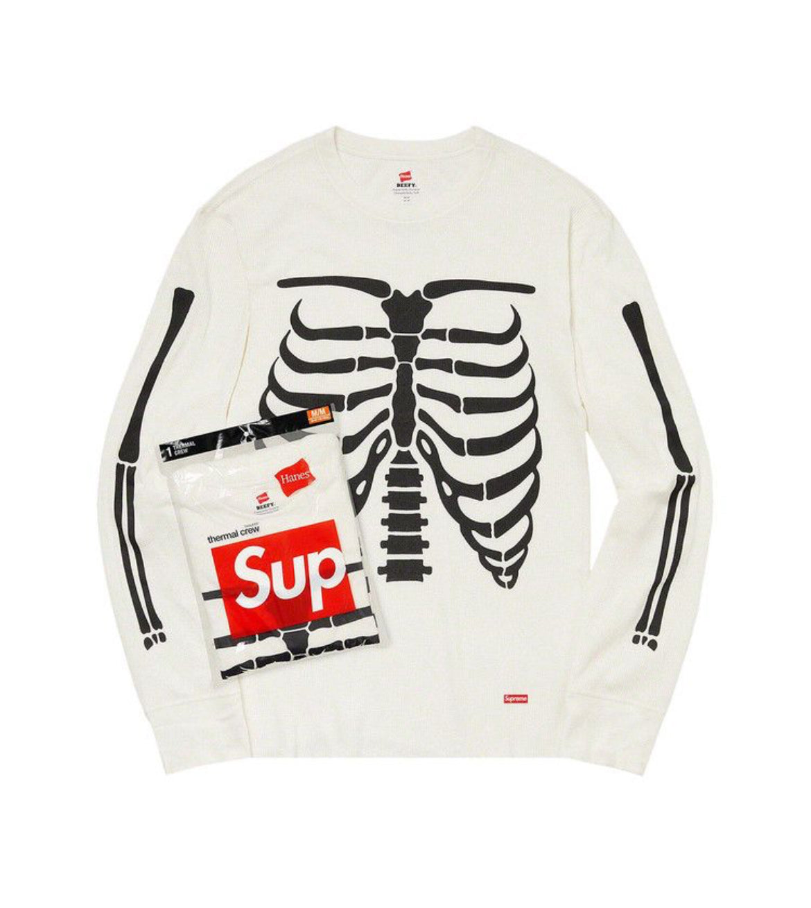 Supreme x Hanes Bones Thermal
Crew (1 Pack) Natural