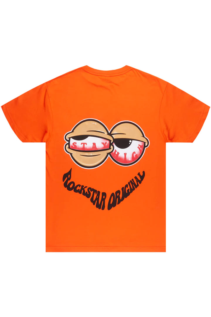 Rockstar Highya Orange Graphic Tee