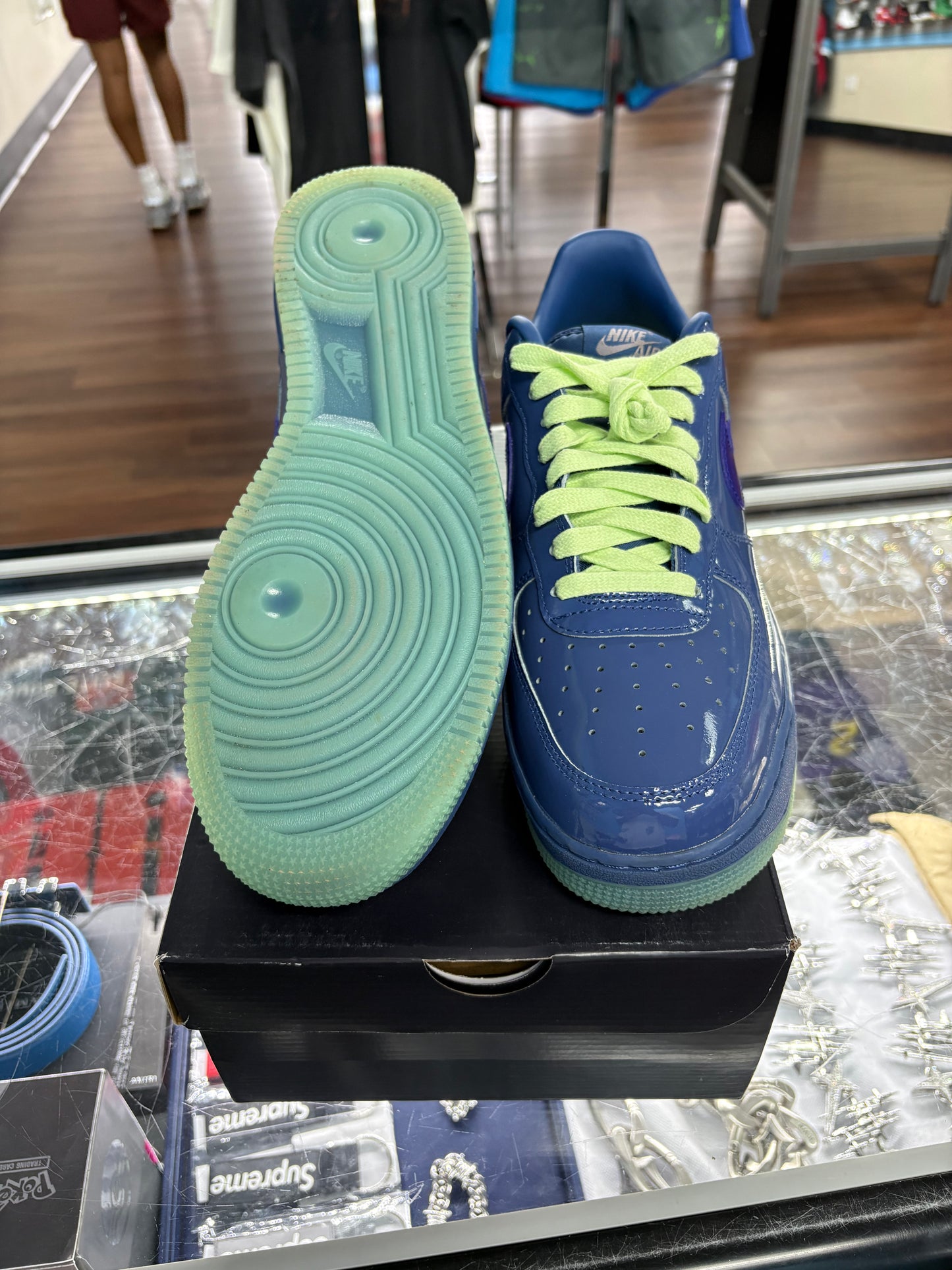 Nike Air Force 1 Patent Leather Mystic Navy Grape (Pre owned)