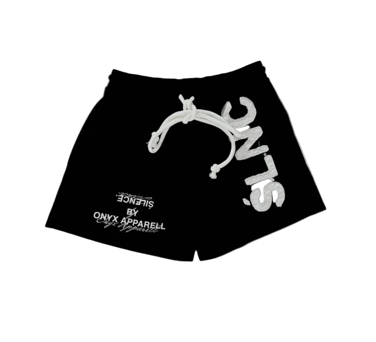 Onyx Apparel SLNC Distressed Shorts Black