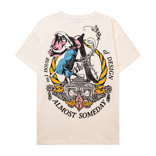 Almost Someday House of Design Tee Cream